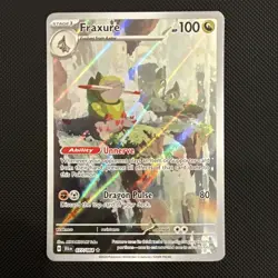 Fraxure 077/064 Sv: Shrouded Fable Holo IR Near Mint NM Pokemon Card - Image 1