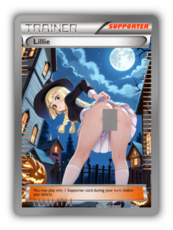 Lillie Trading Card - Sexy Adult Anime Waifu Custom Made Trainer | PARODY - Image 1