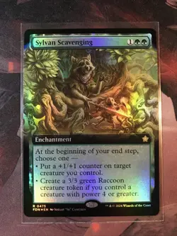 MTG Sylvan Scavenging FOIL Extended Art Bloomburrow BLB 0475 Rare NM - Image 1