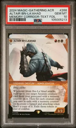 2024 MTG ASSASSIN'S CREED MEMORY CORRIDOR SC-FOIL #137 ALTAIR IBN-LA'AHAD PSA 10 - Image 1