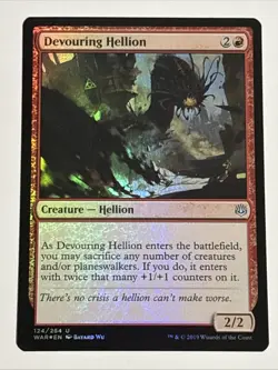 MTG War of the Spark Devouring Hellion Foil 124/264 NM - Image 1