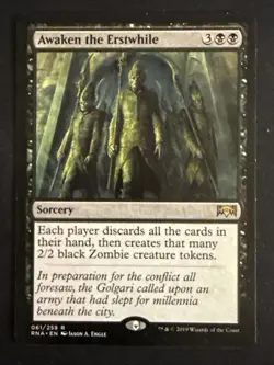 1x Awaken the Erstwhile (061) Ravnica Allegiance MP MTG Magic x1 MKE - Image 1