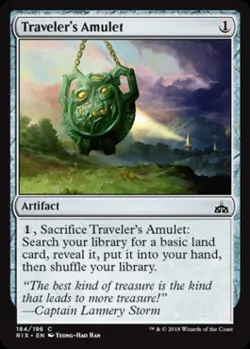 Traveler's Amulet -Foil Light Play MTG Rivals of Ixalan - Image 1