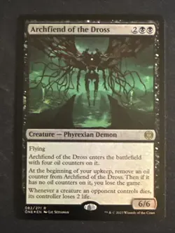 1x Foil Archfiend of the Dross (082) Phyrexia All Will Be One LP MTG Magic x1 - Image 1