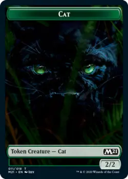 4x Cat Token (011/018) MTG Core Set 2021 (M21) NM Magic Regular - Image 1