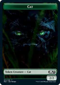4x Cat Token (011/018) MTG Core Set 2021 (M21) NM Magic Regular - Image 1