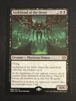 1x Archfiend of the Dross (082) Phyrexia: All Will Be One LP MTG Magic x1 MKE - Image 1