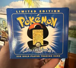 Pokemon POLIWHIRL 23K Gold Plated Trading Card 1999 Burger King Promo SEALED! - Image 1