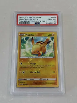 PSA 10 Pikachu Reverse Cosmos Holo 065/202 Pokemon SWSH 2020 COSTCO exclusive - Image 1