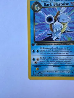 2000 Pokemon Team Rocket First Edition Dark Blastoise #20/82 - Image 5