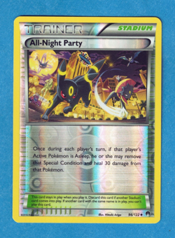 Pokemon XY Breakpoint All-Night Party 96/122 Umbreon Trainer, Reverse Holo, NM - Image 1