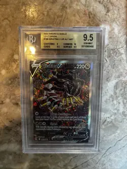 2022 GIRATINA V 186/196 ALT ART LOST ORIGIN POKEMON BGS 9.5 GEM MINT PSA 10 - Image 1