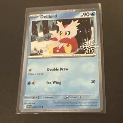 Delibird 046/193 Pokemon Holiday Calendar 2025 Festive Stamp Snowflake - Image 1