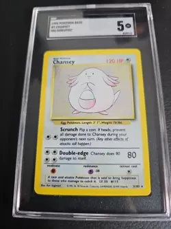 1999 Pokemon Game Base set Chansey Holo #3 SGC 5 - Image 1