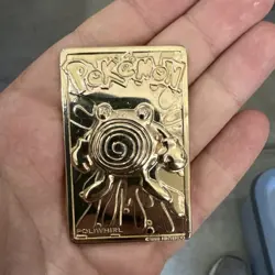 Pokemon Poliwhirl 24K Gold Plated Trading Card 1999 Burger King Limited Edition - Image 1