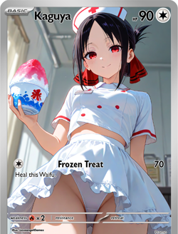 LoveangelGames-Season 2- Custom Card- Waifu Universe- Kaguya Frozen Treat - Image 1