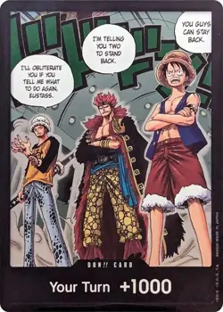 NM-Mint, English One Piece DON!! Card (Trafalgar Law, Eustass Kid and Monkey.D.L - Image 1