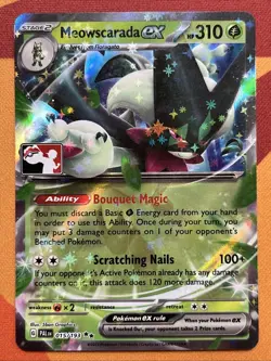 Pokemon Card - Meowscarada ex - Prize Pack Series 4 (015/193) Paldea Evolved NM - Image 1
