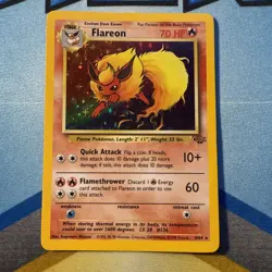 Pokemon TCG Flareon Jungle Holo Card 3/64 1st Edition Holo Rare - Image 1