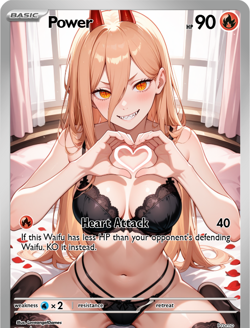 LoveangelGames-Season 2- Custom Card- Waifu Universe- Power Heart - Image 1