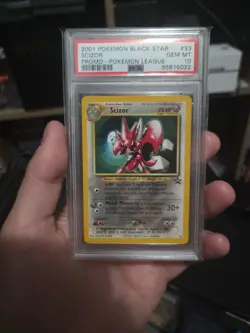 2001 Pokemon Scizor Wizards Black Star PROMO League Card PSA 10 GEM - Image 1