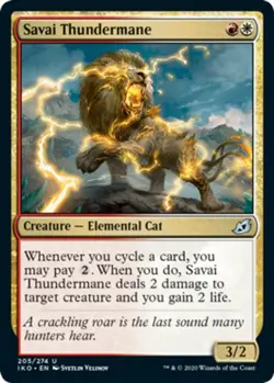 1x Savai Thundermane - Foil MTG Ikoria: Lair of Behemoths NM Magic Foil - Image 1