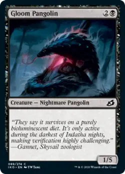 1x Gloom Pangolin - Foil MTG Ikoria: Lair of Behemoths NM Magic Foil - Image 1