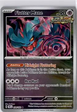 Flutter Mane 097 Holo Rare Exclusive Promo - Temporal Forces Pokemon Near Mint - Image 1