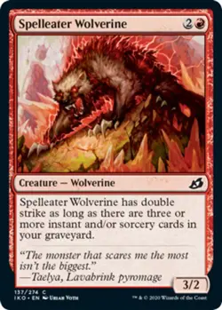 1x Spelleater Wolverine - Foil MTG Ikoria: Lair of Behemoths NM Magic Foil - Image 1