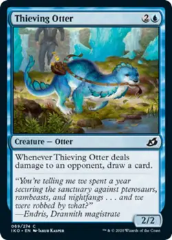 1x Thieving Otter - Foil MTG Ikoria: Lair of Behemoths NM Magic Foil - Image 1
