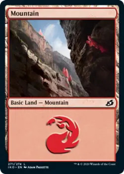 1x Mountain (271/274) - Foil MTG Ikoria: Lair of Behemoths NM Magic Foil - Image 1
