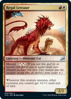 1x Regal Leosaur - Foil MTG Ikoria: Lair of Behemoths NM Magic Foil - Image 1