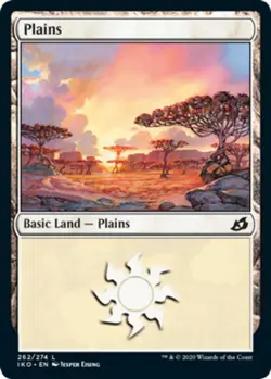 1x Plains (262/274) - Foil MTG Ikoria: Lair of Behemoths NM Magic Foil - Image 1