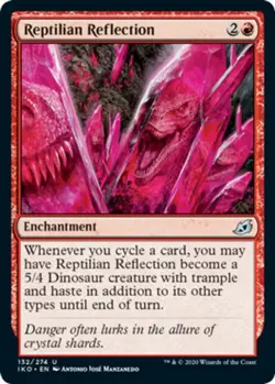 1x Reptilian Reflection - Foil MTG Ikoria: Lair of Behemoths NM Magic Foil - Image 1