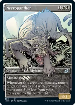 1x Necropanther (302) - FOIL Showcase MTG Ikoria: Lair of Behemoths NM Magic Foi - Image 1