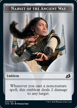 1x Emblem - Narset of the Ancient Way (012/013) MTG Ikoria: Lair of Behemoths NM - Image 1