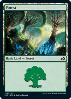 1x Forest (272/274) - Foil MTG Ikoria: Lair of Behemoths NM Magic Foil - Image 1