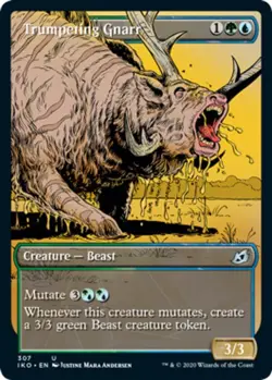 4x Trumpeting Gnarr (307) - Showcase MTG Ikoria: Lair of Behemoths NM Magic Regu - Image 1