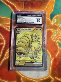 CGC 10 GEM MINT Ninetales EX 186/165 Ultra Rare Scarlet & Violet Pokemon 151 - Image 1