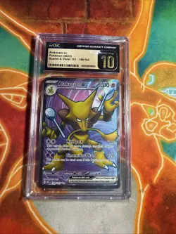 2023 POKEMON MEW EN-151 ULTRA RARE #188 ALAKAZAM EX CGC 10 Pristine #188 - Image 1