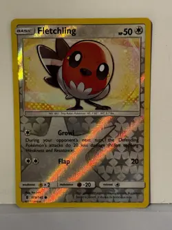 Fletchling Reverse Holo 109/145 SM - Guardians Rising NM Pokemon Fast Ship - Image 1