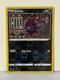 Zorua Reverse Holo 102/203 SWSH07: Evolving Skies NM Pokemon Fast Ship - Image 1