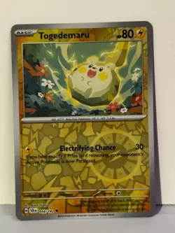 Togedemaru Reverse Holo 054/142 SV07: Stellar Crown NM Pokemon Fast Ship - Image 1