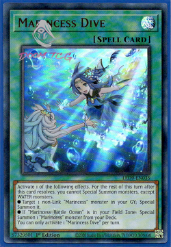 Yugioh! Marincess Dive LED9-EN035 (UR) 1st Ed - Image 1