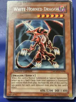 White-Horned Dragon - MDP2-EN006 - Rare NM - McDonald’s - Yugioh - Image 1