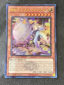 YuGiOh! - Noh-P.U.N.K. Foxy Tune BLMM-EN074 Ultra Rare 1st Edition Near Mint - Image 1