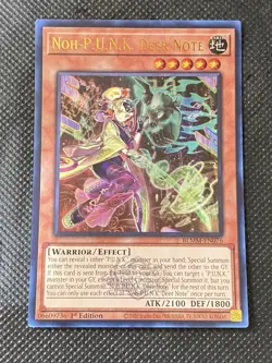 YuGiOh! - Noh-P.U.N.K. Deer Note BLMM-EN076 Ultra Rare 1st Edition Near Mint - Image 1