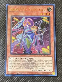 YuGiOh! - Joruri-P.U.N.K. Madame Spider BLMM-EN072 Ultra Rare 1st Edition NM - Image 1