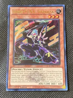 YuGiOh! - Ukiyoe-P.U.N.K. Sharakusai BLMM-EN070 Ultra Rare 1st Edition Near Mint - Image 1