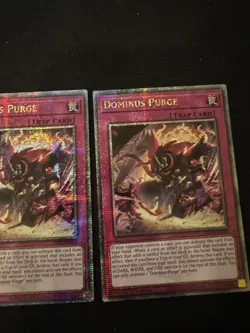 YuGiOh 3x Dominus Purge Quarter Century Rare EU Print INFO-en078 - Image 3